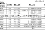 千亿规模！上海三大先导产业母基金正式发布