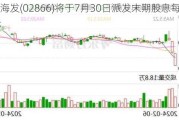 中远海发(02866)将于7月30日派发末期股息每股0.032元