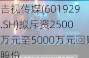 吉视传媒(601929.SH)拟斥资2500万元至5000万元回购股份