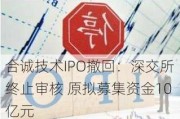 合诚技术IPO撤回：深交所终止审核 原拟募集资金10亿元