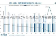 比亚迪股份早盘涨逾6% 5月新能源汽车销量同比增长38%