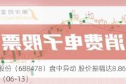 晶升股份（688478）盘中异动 股价振幅达8.86%  上涨6.94%（06-13）