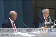 国网英大(600517.SH)：截至2024年7月19日，公司股东数为63935户