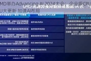 AMD举办Advancing AI 2024大会：企业级CPU、GPU大更新 加速AI布局