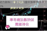 动力新科：7 月 29 日盘中涨停 换手率 7.66%