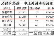 A股又现“大肉签”！中一签最高可赚11万元！