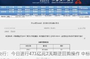 央行：今日进行471亿元7天期逆回购操作 中标利率为1.50%