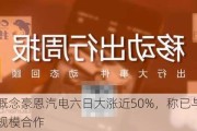 网约车概念豪恩汽电六日大涨近50%，称已与萝卜快跑有小规模合作