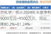 利尔化学：预计2024年半度净利润为9000万元~9500万元，同比下降80.2%~81.24%