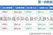 正康国际盘中异动 股价大跌5.88%