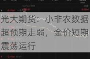 光大期货：小非农数据超预期走弱，金价短期震荡运行