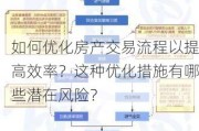 如何优化房产交易流程以提高效率？这种优化措施有哪些潜在风险？