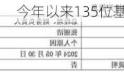 今年以来135位基金经理宣布离任