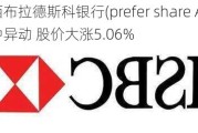 巴西布拉德斯科银行(prefer share ADS)盘中异动 股价大涨5.06%