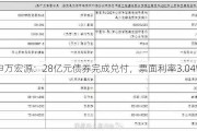 申万宏源：28亿元债券完成兑付，票面利率3.04%