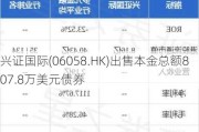 兴证国际(06058.HK)出售本金总额807.8万美元债券