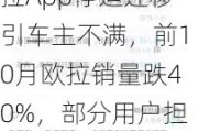 “拒绝更换”！欧拉App停运迁移引车主不满，前10月欧拉销量跌40%，部分用户担心“长城汽车会战略放弃欧拉”