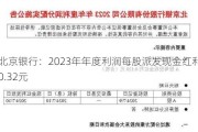 北京银行：2023年年度利润每股派发现金红利0.32元