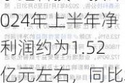 乐鑫科技：预计2024年上半年净利润约为1.52亿元左右，同比增加135%左右