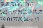 泰恩康(301263.SZ)股东聚兰德共减持79.01万股 减持期满