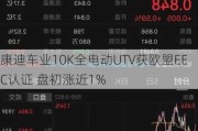 康迪车业10K全电动UTV获欧盟EEC认证 盘初涨近1%