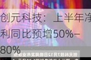 创元科技：上半年净利同比预增50%—80%