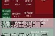 私募狂买ETF超13亿份！量化配置热情超过主观策略，什么情况？