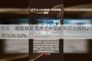 威胜控股：威胜信息技术上半年股东应占纯利2.72亿元 同比增加26.52%