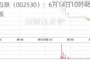 金财互联（002530）：6月14日10时46分触及涨停板