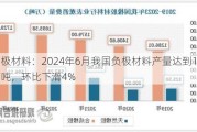 负极材料：2024年6月我国负极材料产量达到15.81万吨，环比下滑4%