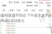 森淼科技盘中异动 下午盘急速下挫6.79%报0.818美元