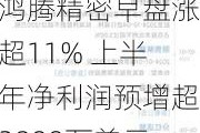 鸿腾精密早盘涨超11% 上半年净利润预增超2800万美元