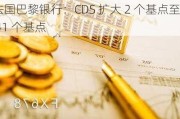 法国巴黎银行：CDS 扩大 2 个基点至 41 个基点