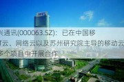 中兴通讯(000063.SZ)：已在中国移动IT云、网络云以及苏州研究院主导的移动云等多个项目中开展合作