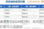 速腾聚创(02498.HK)：拟回购不超2亿港元公司股份