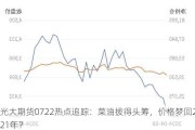 光大期货0722热点追踪：菜油拔得头筹，价格梦回2021年？