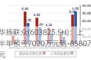 华扬联众(603825.SH)：上半年预亏7020万元到-8580万元