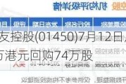 交个朋友控股(01450)7月12日斥资100.08万港元回购74万股