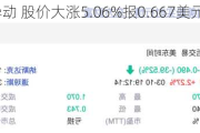 新蛋盘中异动 股价大涨5.06%报0.667美元