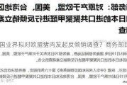 中国业界拟对欧盟猪肉发起反倾销调查？商务部回应