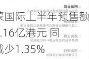 莱蒙国际上半年预售额约4.16亿港元 同比减少1.35%