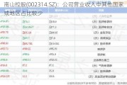 南山控股(002314.SZ)：公司营业收入中其他国家或地区占比较少