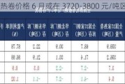 热卷价格 6 月或在 3720-3800 元/吨区间运行