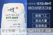 亚士创能：公司生产涂料需要的原材料主要包括乳液、钛***、树脂、助剂等，不涉及硝化棉