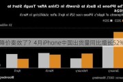 降价奏效了？4月iPhone中国出货量同比增长52%