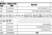 城建设计终止沪市主板IPO 原拟募22.67亿中信证券保荐