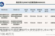 新三板创新层公司汇通银行大宗交易折价29.41%，成交金额108.48万元