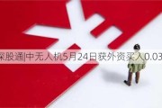 沪深股通|中无人机5月24日获外资买入0.03%股份