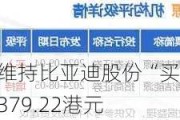 交银国际：维持比亚迪股份“买入”评级 目标价升至379.22港元