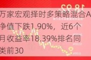 万家宏观择时多策略混合A：净值下跌1.90%，近6个月收益率18.39%排名同类前30